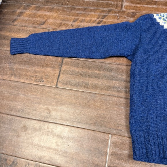 Vintage Dean's Of Scotland Cardigan Fair Isle Sweater | Blue | Size 38 Small - Picture 11 of 12